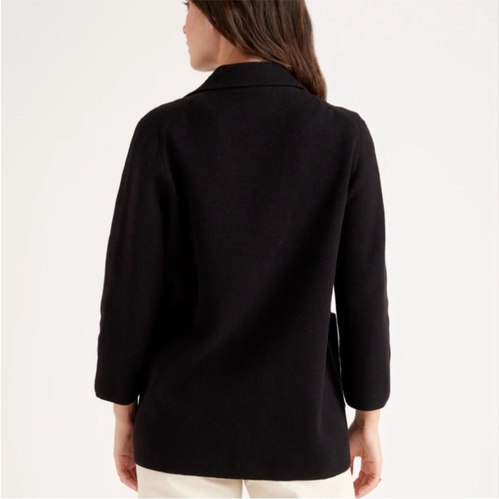 Quince 100% Organic Cotton Black knit Blazer - Picture 2 of 4